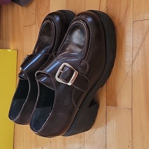 Steve Madden Platform Brown Leather Loafers